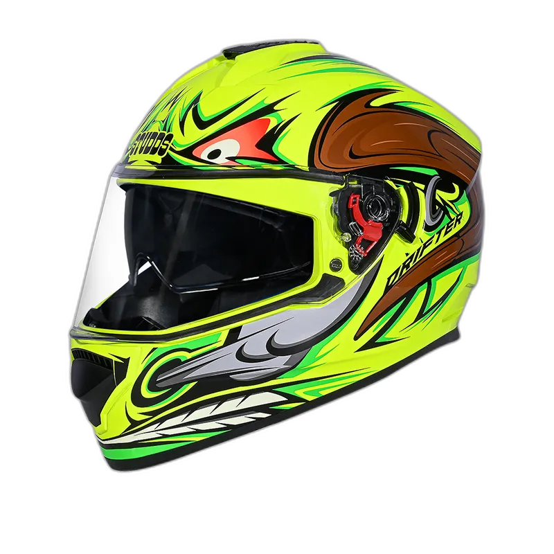 STUDDS Drifter D4 Yellow N12 Full Face Helmet