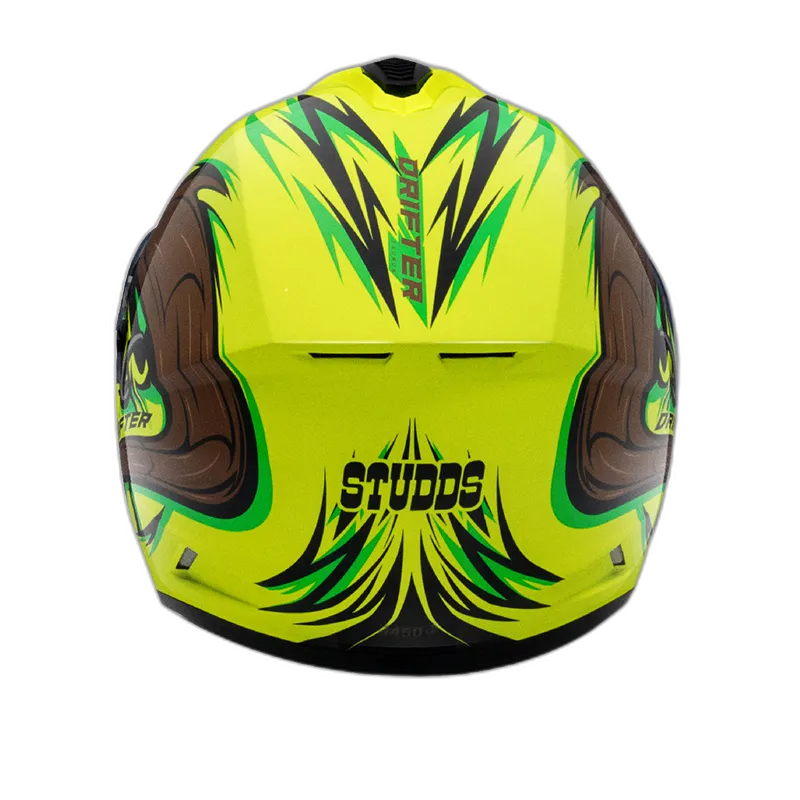 STUDDS Drifter D4 Yellow N12 Full Face Helmet