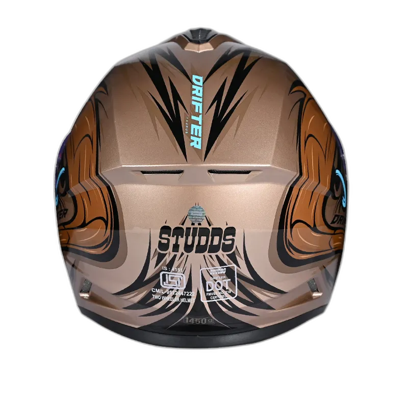 STUDDS Drifter D4 Brown N12 Full Face Helmet