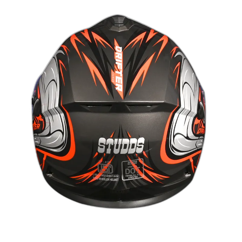 STUDDS Drifter D4 Grey N2 Full Face Helmet