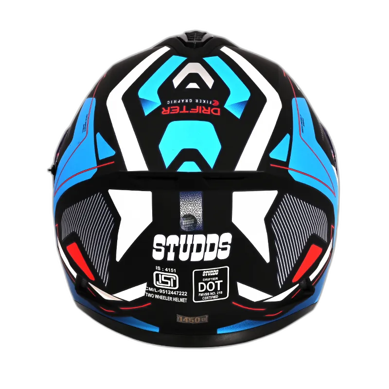 STUDDS Drifter D5 Matt Blue N1 Full Face Helmet