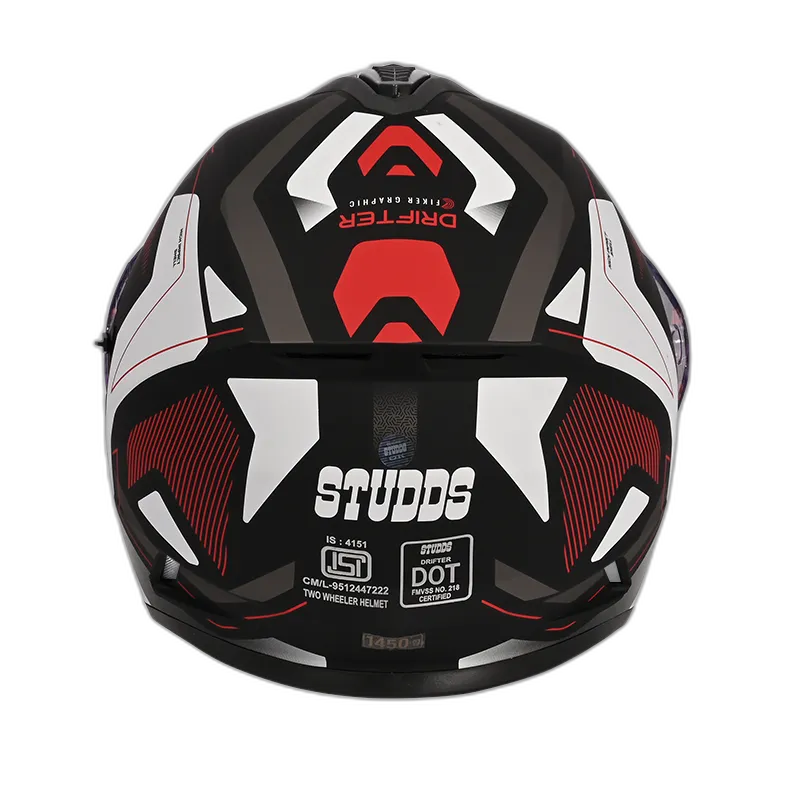 STUDDS Drifter D5 Matt Black N2 Full Face Helmet