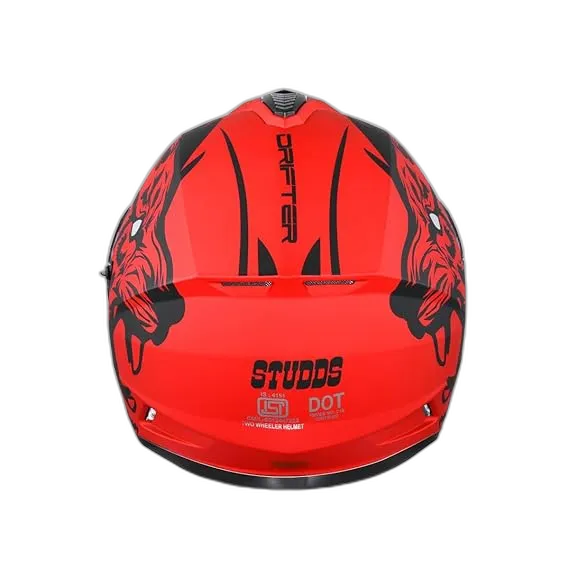 STUDDS Driter D2 Matt Red Full Face Helmet