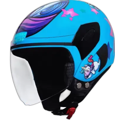 STUDDS Femm Super 540 D1 Blue Half Face Helmet