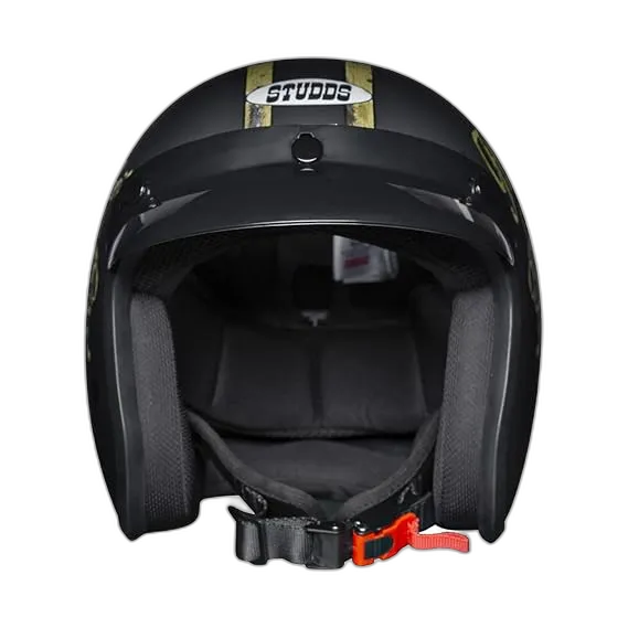 STUDDS Jet Star D5 Matt Black Half Face Helmet