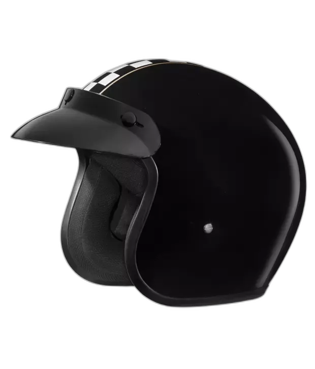 STUDDS Jetstar Classic Black Half Face Helmet