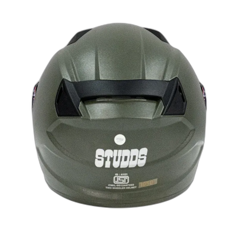 STUDDS Raider Street Mil Green Full Face Helmet