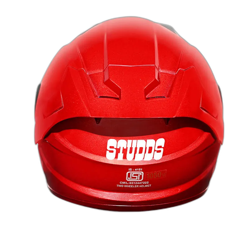 STUDDS Raider Super Cherry Red Full Face Helmet