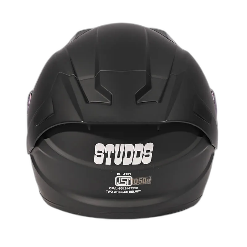 STUDDS Raider Super Matt Black Full Face Helmet