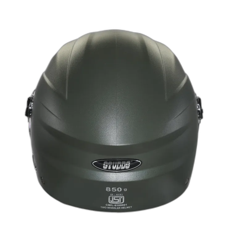 STUDDS Ray Military Green Half Face Helmet