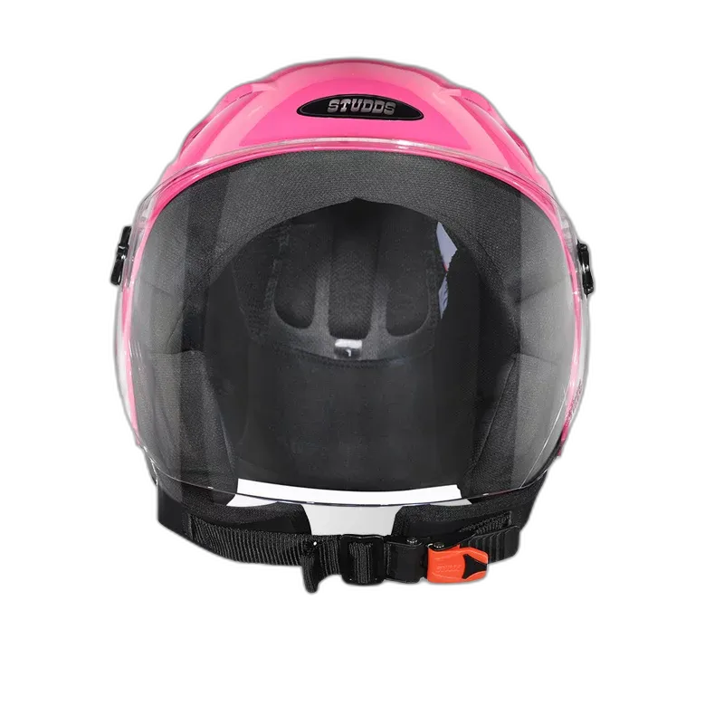 STUDDS Ray Super Dark Pink Half Face Helmet