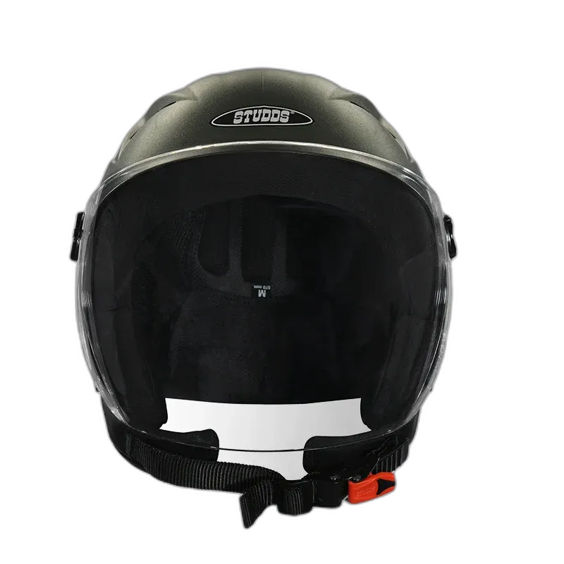 STUDDS Ray Super Military Green Half Face Helmet