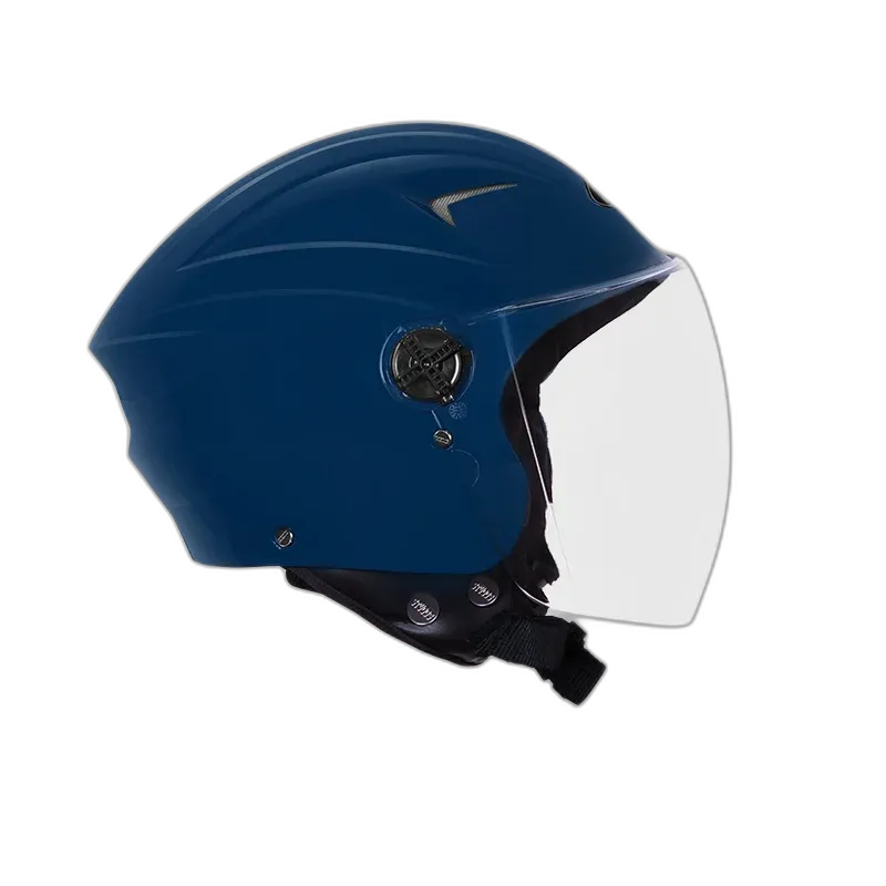 STUDDS Ray Super Petrol Blue Half Face Helmet