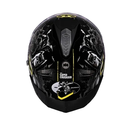 Studds Drifter Batman Edition Black Yellow N4 Full Face Helmet