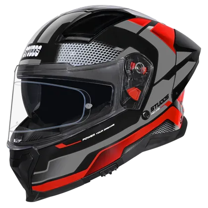 Studds Helios D1 Black Gray N2 Full face Helmet