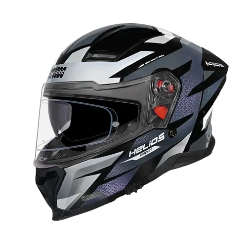 Studds Helios D2 Black Chameleon Grey Pink Full Face Helmet