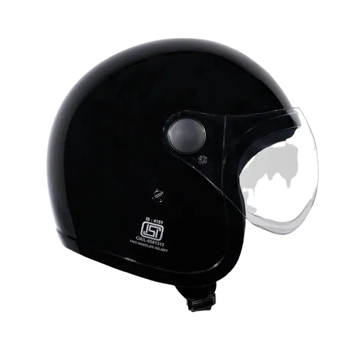 STUDDS Jet With Short Black Half Face Helmet
