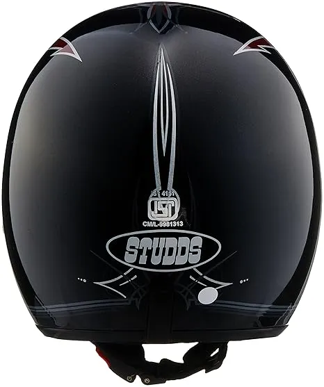 Studds Jetstar Classic D4 Cherry Black Half Face Helmet