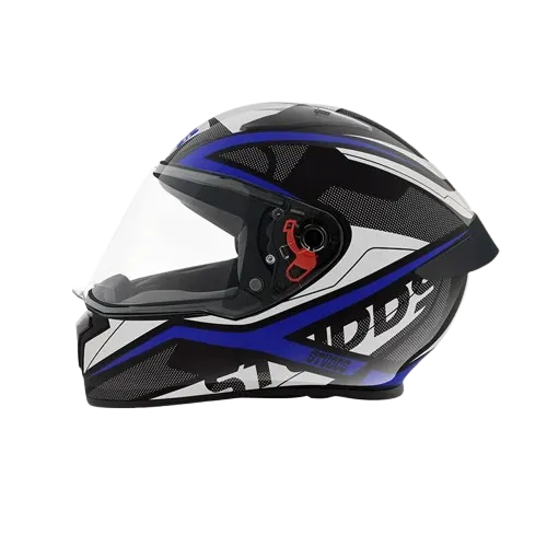 Studds Thunder Communication Black Blue Full Face Helmet