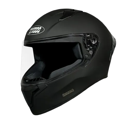 STUDDS Thunder Matt Black Smoky Spoiler Full Face Helmet