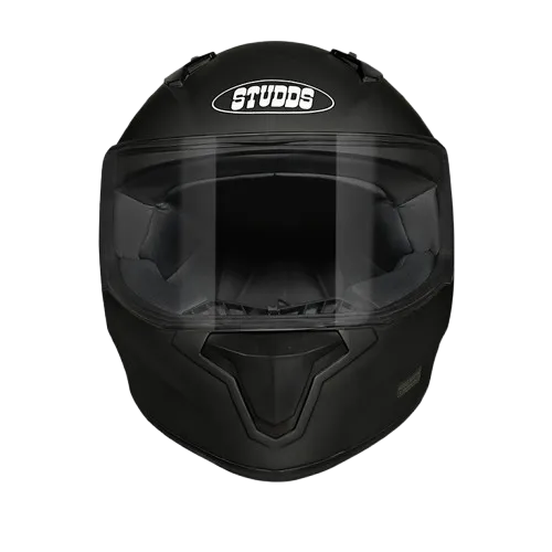 STUDDS Thunder Matt Black Smoky Spoiler Full Face Helmet