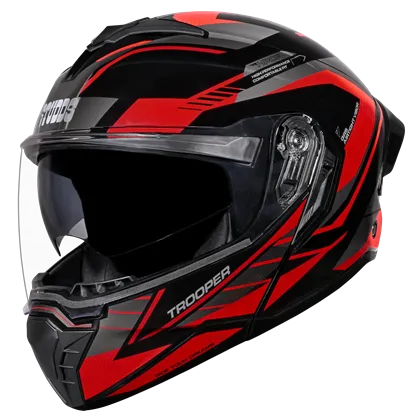 Studds Trooper Race D4 Black N2 Flip up Helmet