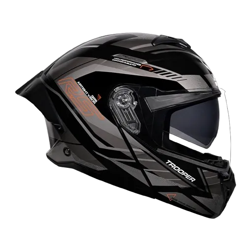Studds Trooper Race D4 Black Orange N4 Full Face Helmet