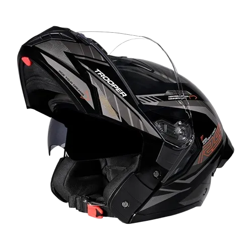 Studds Trooper Race D4 Black Orange N4 Full Face Helmet