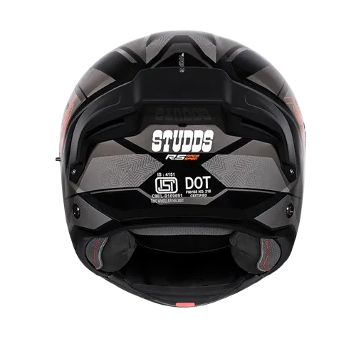 Studds Trooper Race D4 Black Orange N4 Full Face Helmet