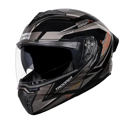 Studds Trooper Race D4 Black Orange N4 Full Face Helmet