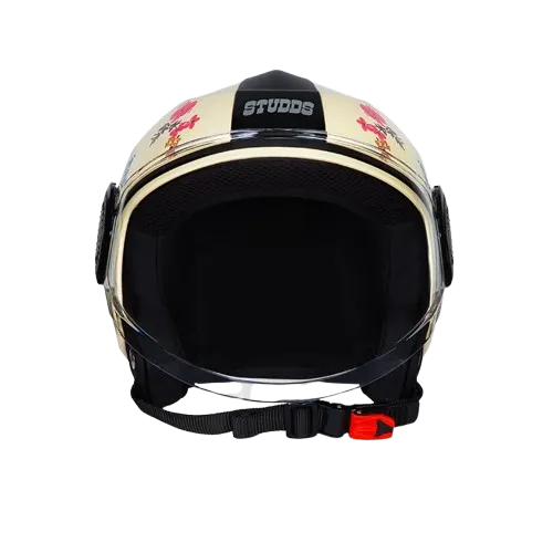 Studds Urban Super D2 Yellow Flower Half Face Helmet