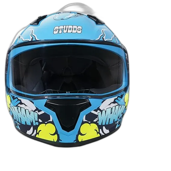 STUDDS Thunder D10 Spoiler Blue N1 Full Face Helmet