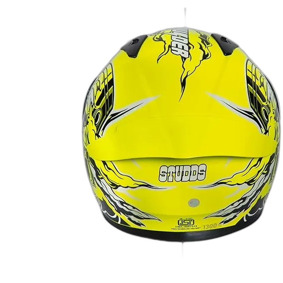 STUDDS Thunder D10 Yellow N5 Neon Full Face Helmet
