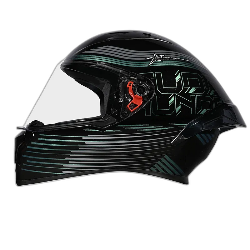 STUDDS Thunder D11 Black Chameelon N1 Blue Full Face Helmet
