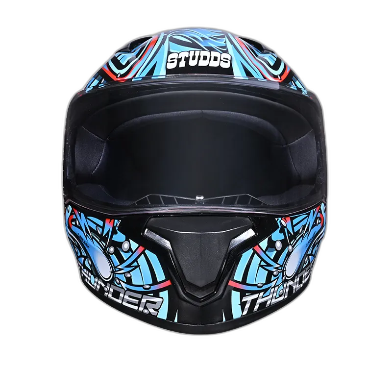 STUDDS Thunder D12 Black Blue N2 Full Face Helmet
