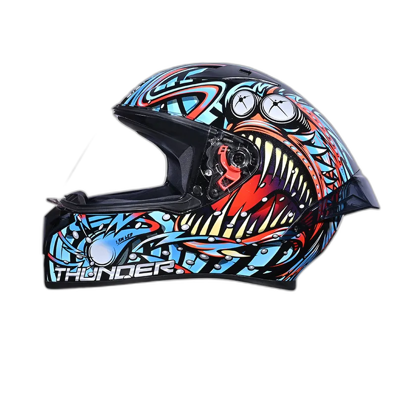 STUDDS Thunder D12 Black Blue N2 Full Face Helmet