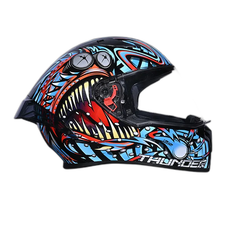 STUDDS Thunder D12 Black Blue N2 Full Face Helmet