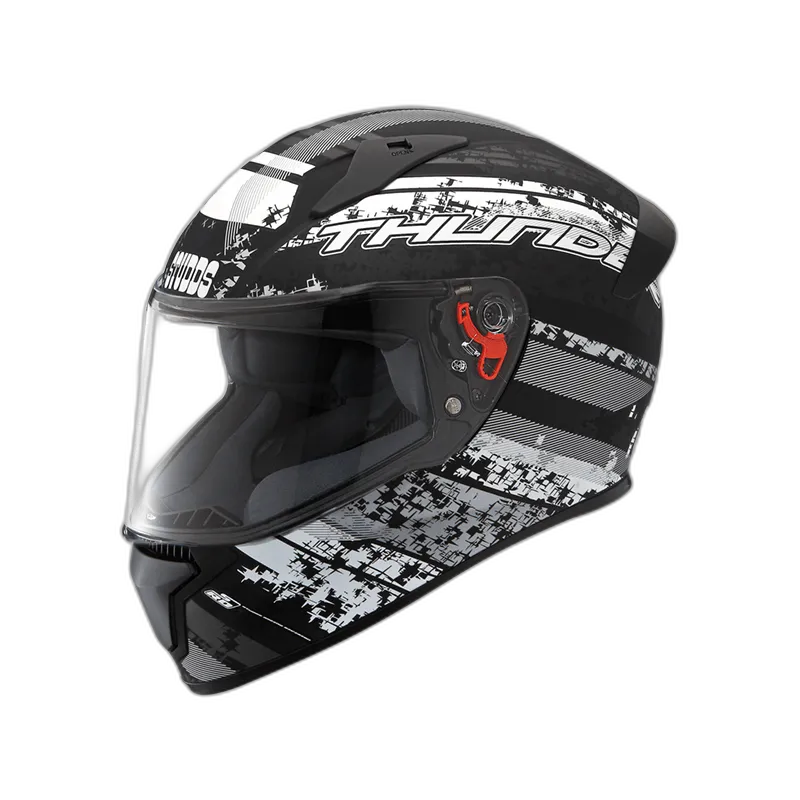 STUDDS Thunder D1 Matt Black N4 Grey Full Face Helmet