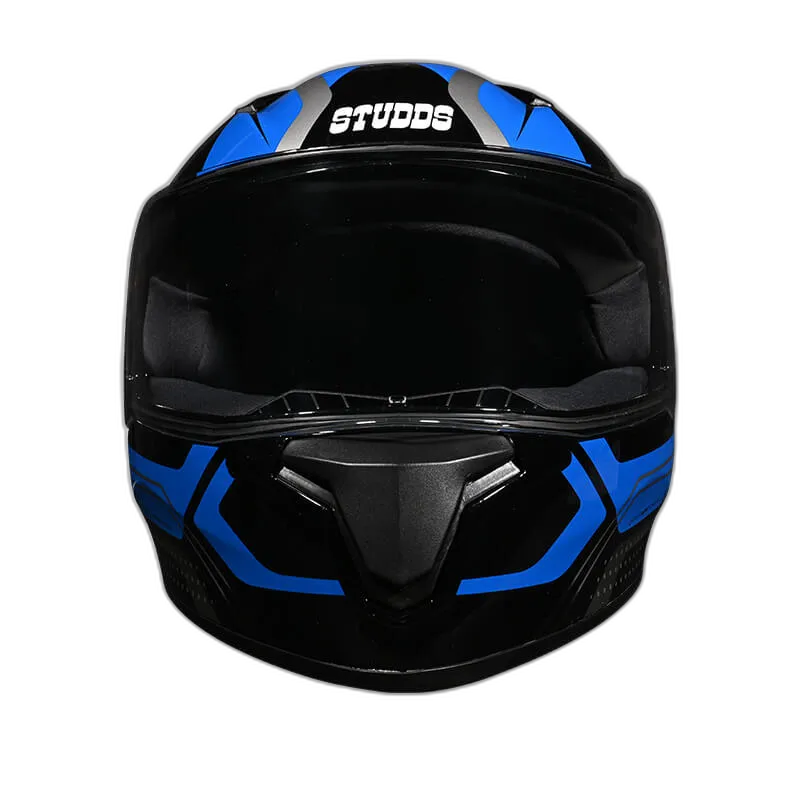 STUDDS Thunder D2 Drakan Fgylw Black N Full Face Helmet