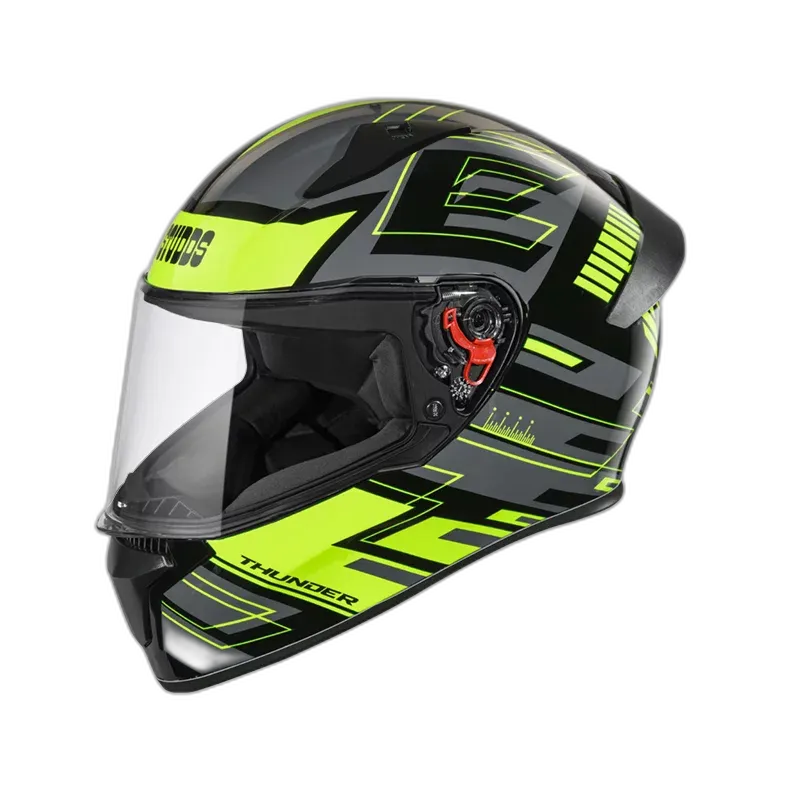 STUDDS Thunder D3 Gl Black Neon Yellow N5 Full Face Helmet