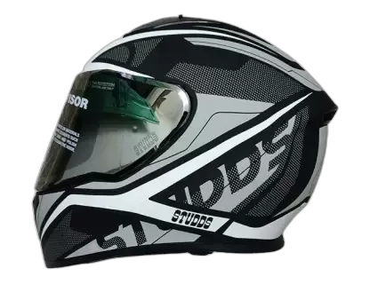 STUDDS Thunder D4 Black Grey N6 Bluetooth Full Face Helmet