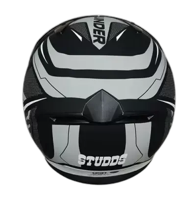 STUDDS Thunder D4 Black Grey N6 Bluetooth Full Face Helmet