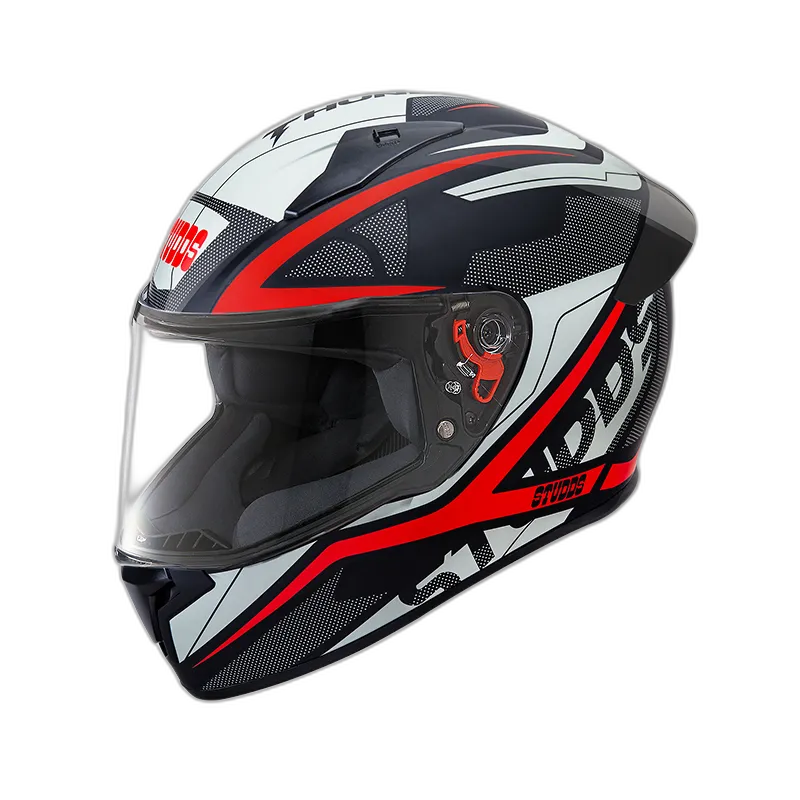 STUDDS Thunder D4 Gl Black N2 Red Full Face Helmet