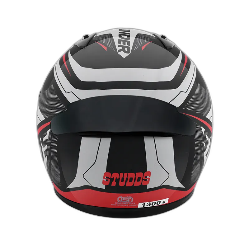 STUDDS Thunder D4 Gl Black N2 Red Full Face Helmet