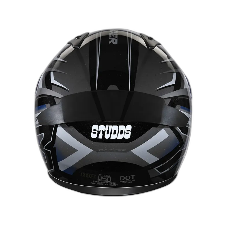 STUDDS Thunder D6 Black Grey N6 Full Face Helmet