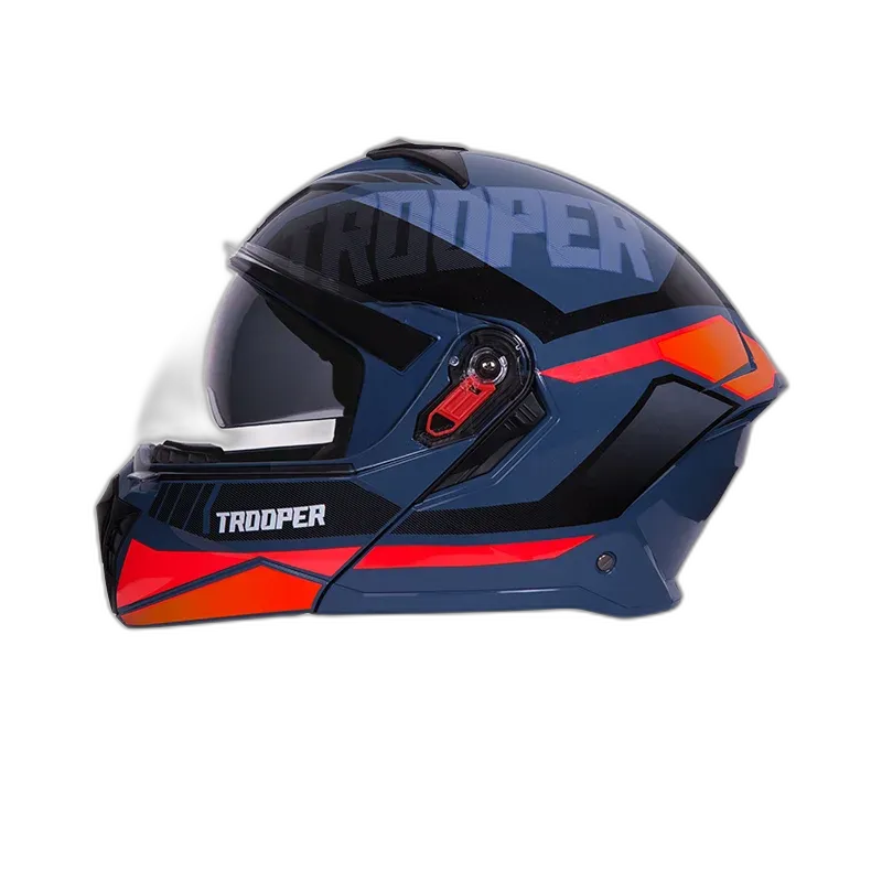 STUDDS Trooper D1 Blue N Flip Up Helmet