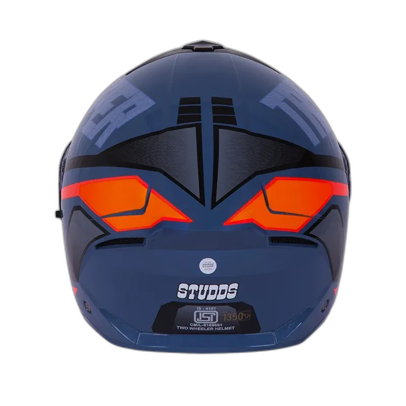 STUDDS Trooper D1 Blue N Flip Up Helmet