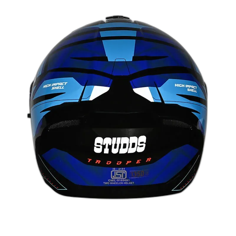STUDDS Trooper D2 Black N1 Flip Up Helmet
