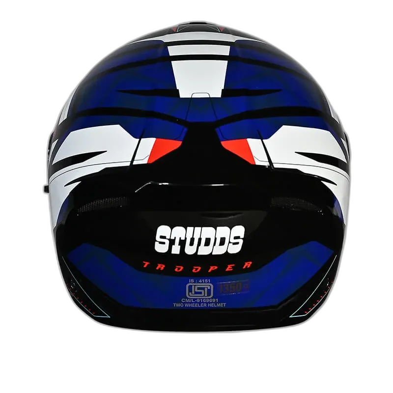 STUDDS Trooper D2 Blue N6 Flip Up Helmet