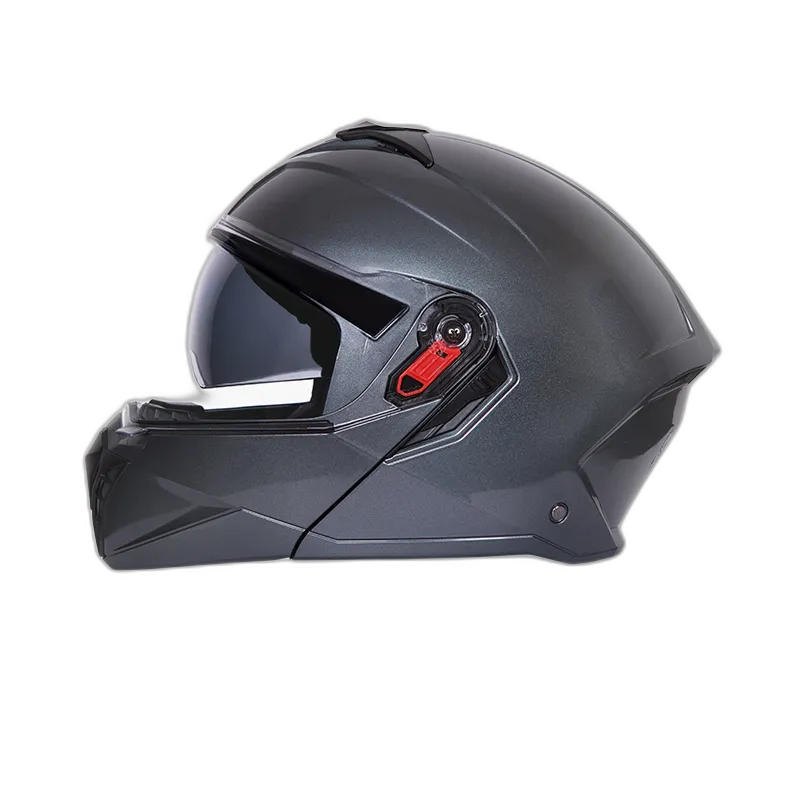 STUDDS Trooper Gun Grey Fu Flip Up Helmet